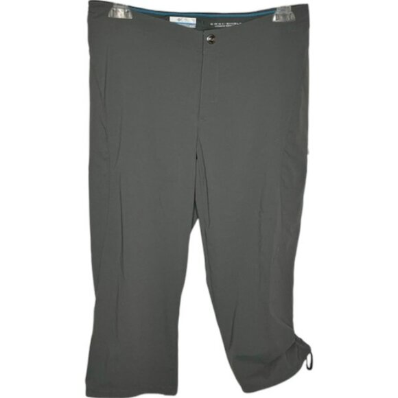 Columbia Omni-Shield Water Repellent Nylon Hiking Capris - Gray - 8 - Picture 1 of 8
